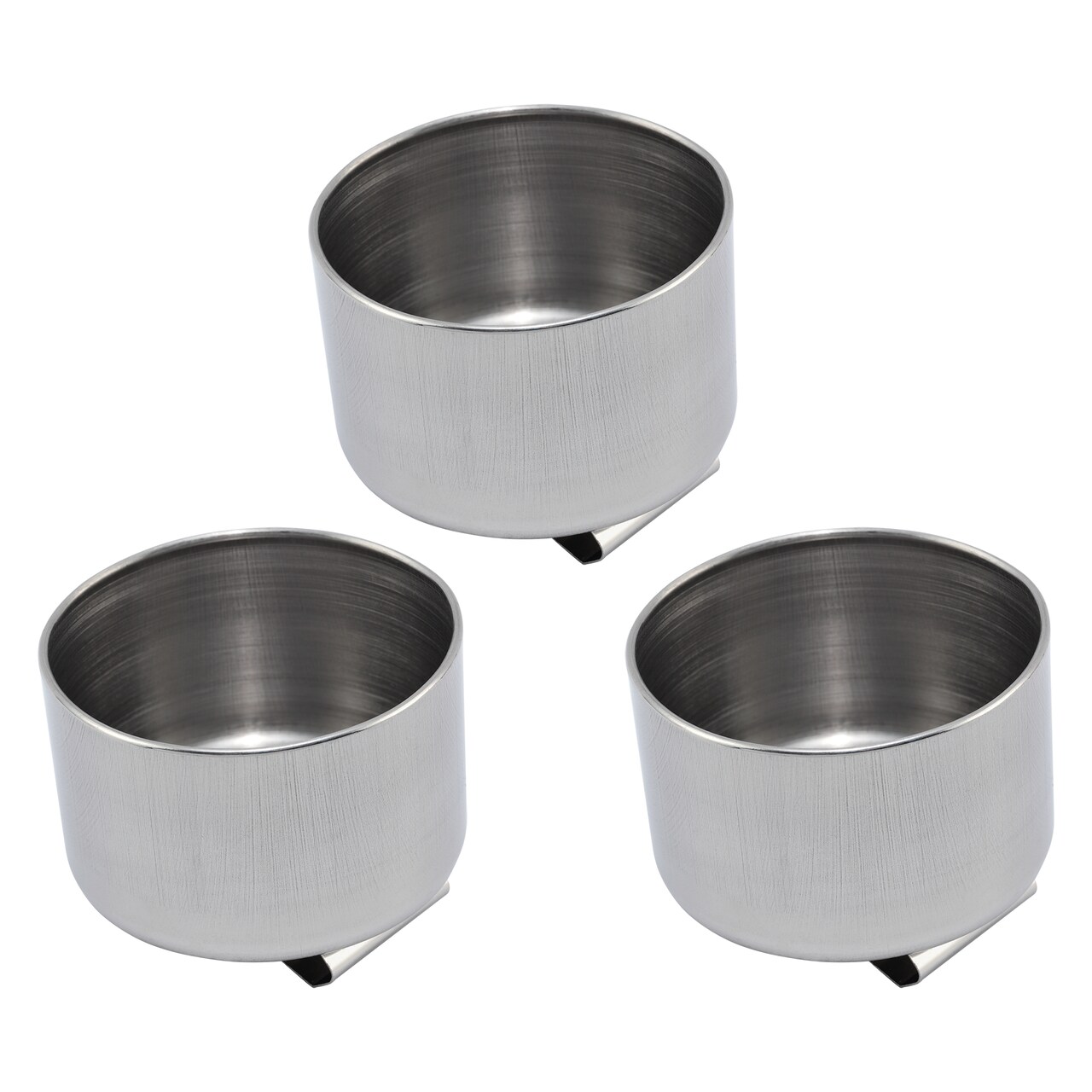 Creative Mark Stainless Steel Palette Cup 100ml, 3 Pack with Sturdy Clip for Palette Attachment- 2-3/8" Diameter Paint Cup for Artists, Students, Professionals